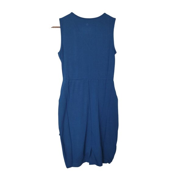 Betabrand Faux Wrap Dress Womens Size XS Blue Pockets NWT - Picture 2 of 6